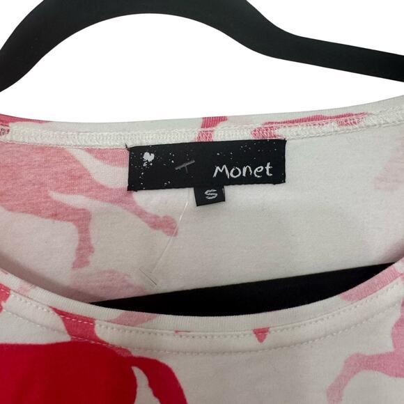 Monet Women’s Pink White Horse Fashion Casual T-Shirt Size Small - Picture 3 of 6